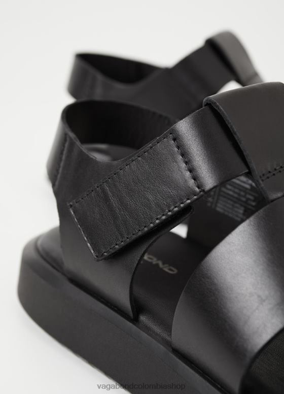 sandalias calzado hombres Vagabond cuero negro 0Z0FT293