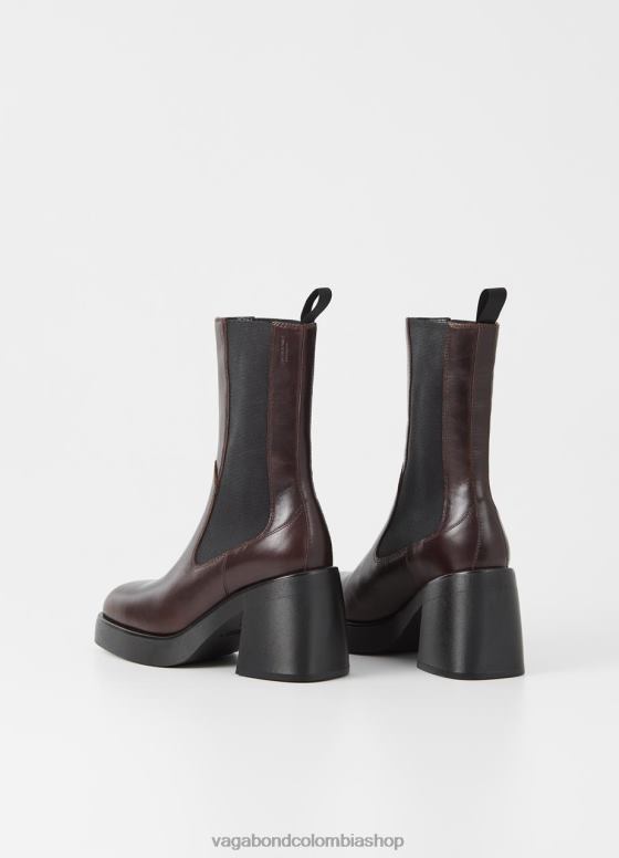 botas brooke calzado mujer Vagabond cuero marrón oscuro 0Z0FT239