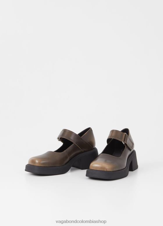bombas de dorah calzado mujer Vagabond cepillado de cuero marrón 0Z0FT100