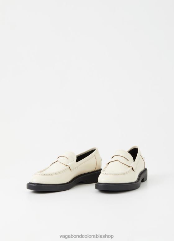 holgazán alex w calzado mujer Vagabond cuero pulido blanco roto 0Z0FT138