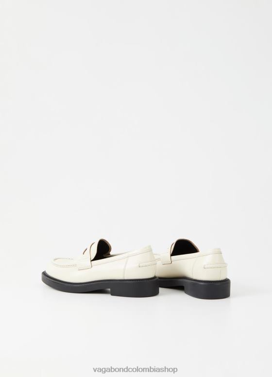 holgazán alex w calzado mujer Vagabond cuero pulido blanco roto 0Z0FT138