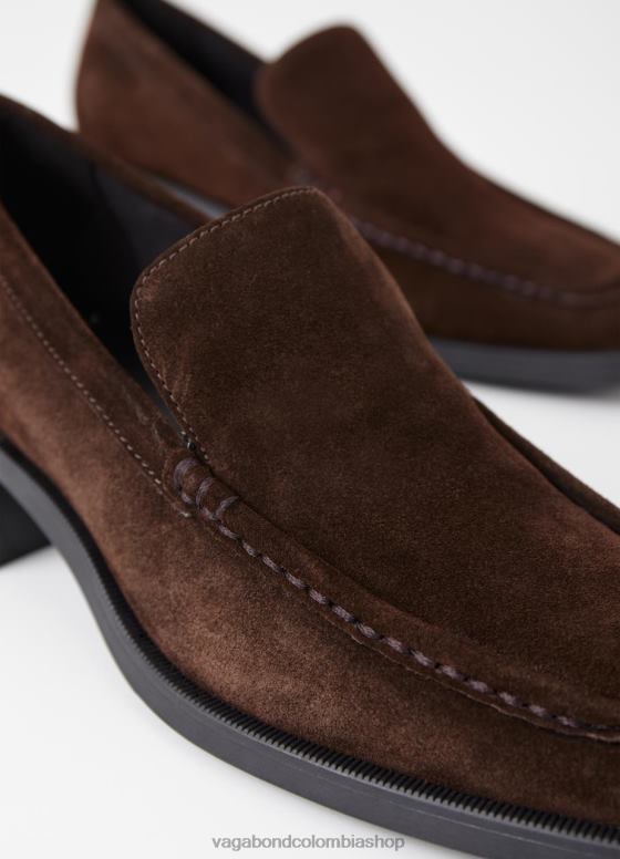 mocasín blanco calzado mujer Vagabond ante marrón oscuro 0Z0FT142