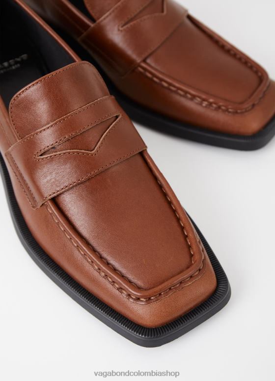 mocasín blanco calzado mujer Vagabond cuero marrón 0Z0FT141