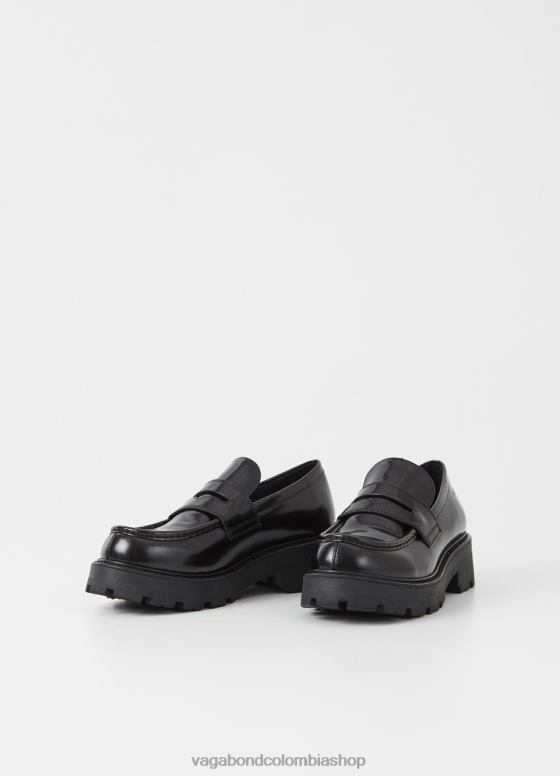 mocasín cosmo 2.0 calzado mujer Vagabond cuero pulido negro 0Z0FT157