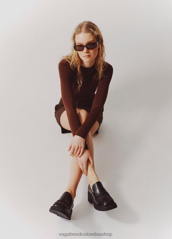 mocasín dorah calzado mujer Vagabond cuero negro 0Z0FT153