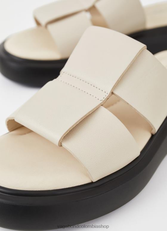 sandalias blenda calzado mujer Vagabond cuero blanco roto 0Z0FT25