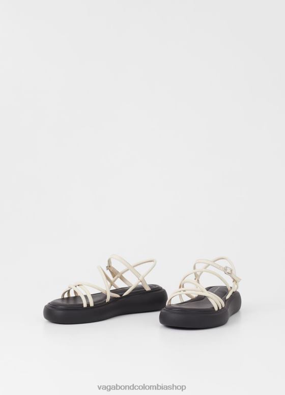 sandalias blenda calzado mujer Vagabond cuero blanco roto 0Z0FT86