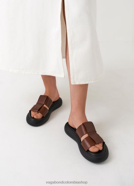 sandalias blenda calzado mujer Vagabond cuero marrón 0Z0FT85