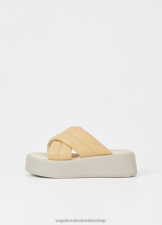 sandalias de corte calzado mujer Vagabond cuero amarillo claro 0Z0FT61