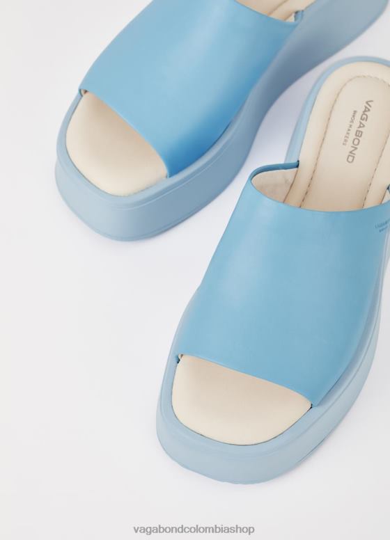 sandalias de corte calzado mujer Vagabond cuero azul 0Z0FT63