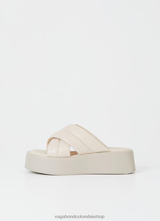 sandalias de corte calzado mujer Vagabond cuero blanco roto 0Z0FT60