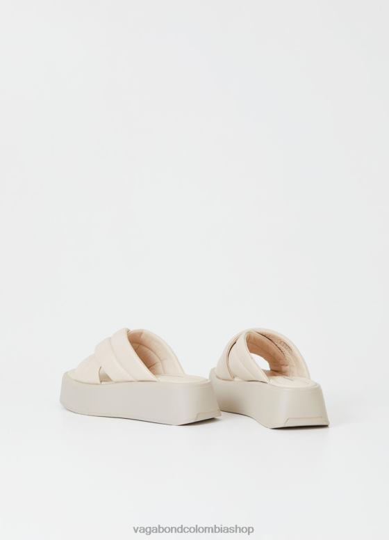 sandalias de corte calzado mujer Vagabond cuero blanco roto 0Z0FT60