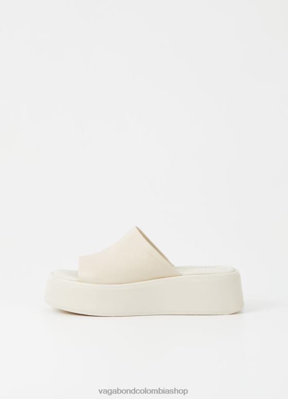 sandalias de corte calzado mujer Vagabond cuero blanco roto 0Z0FT64