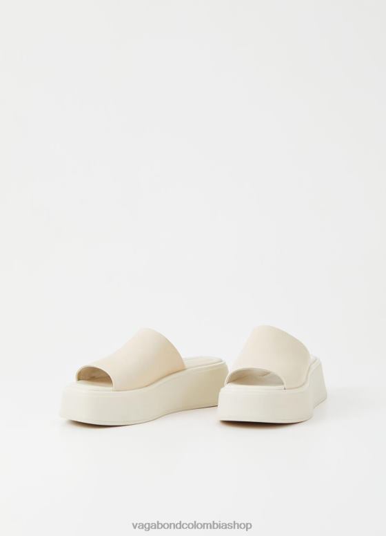 sandalias de corte calzado mujer Vagabond cuero blanco roto 0Z0FT64