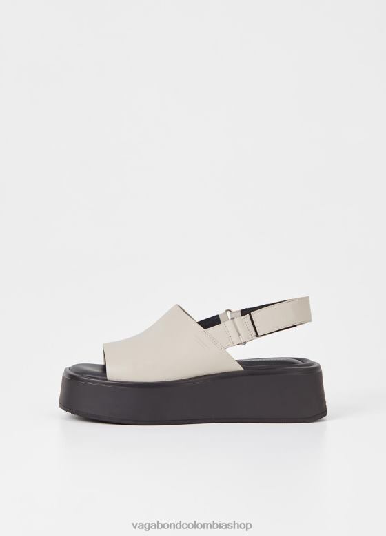 sandalias de corte calzado mujer Vagabond cuero blanco roto 0Z0FT84