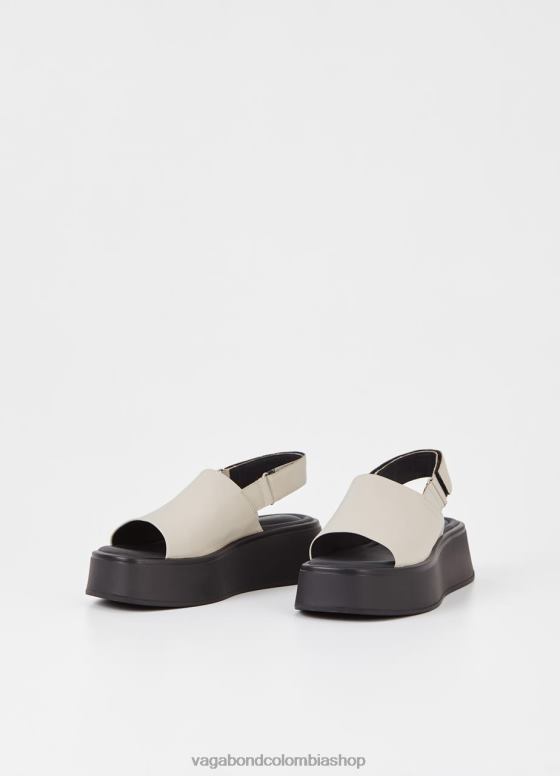 sandalias de corte calzado mujer Vagabond cuero blanco roto 0Z0FT84