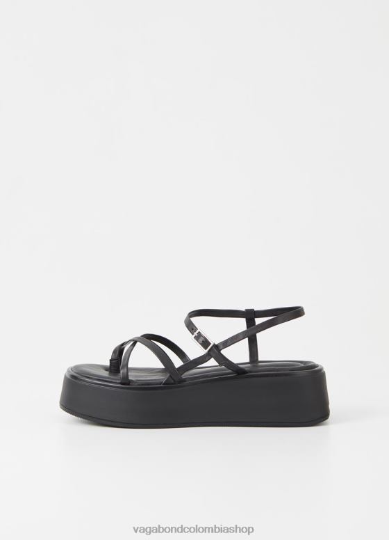 sandalias de corte calzado mujer Vagabond cuero negro 0Z0FT23