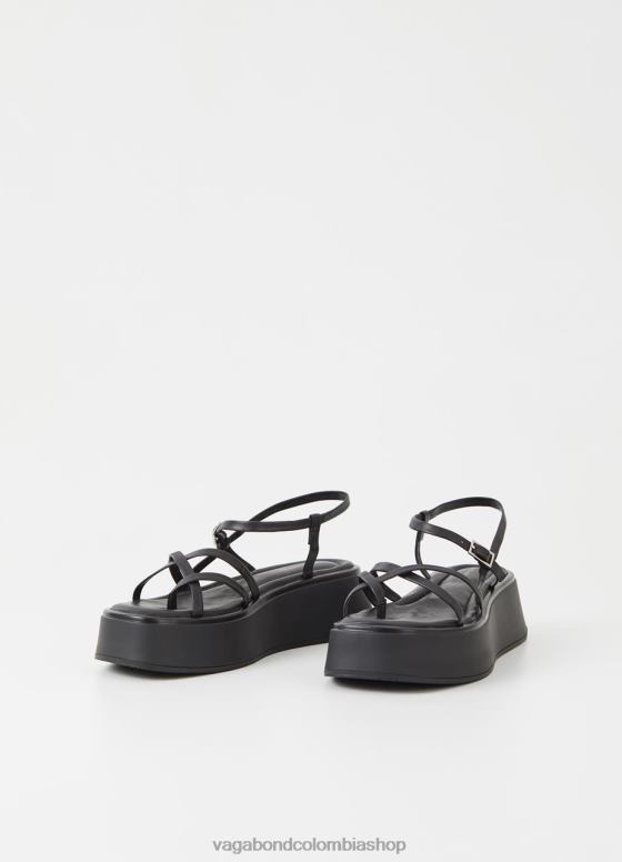 sandalias de corte calzado mujer Vagabond cuero negro 0Z0FT23