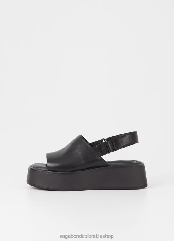sandalias de corte calzado mujer Vagabond cuero negro 0Z0FT66