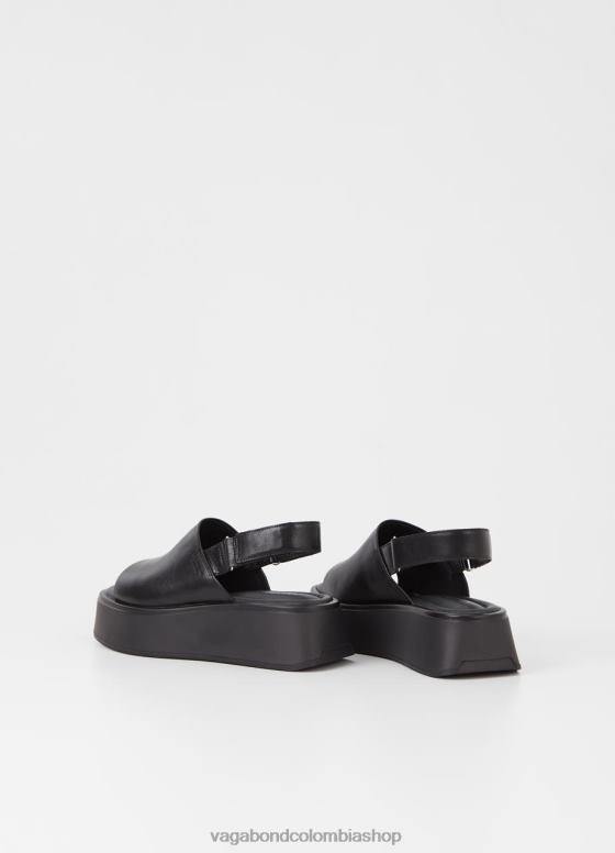 sandalias de corte calzado mujer Vagabond cuero negro 0Z0FT66