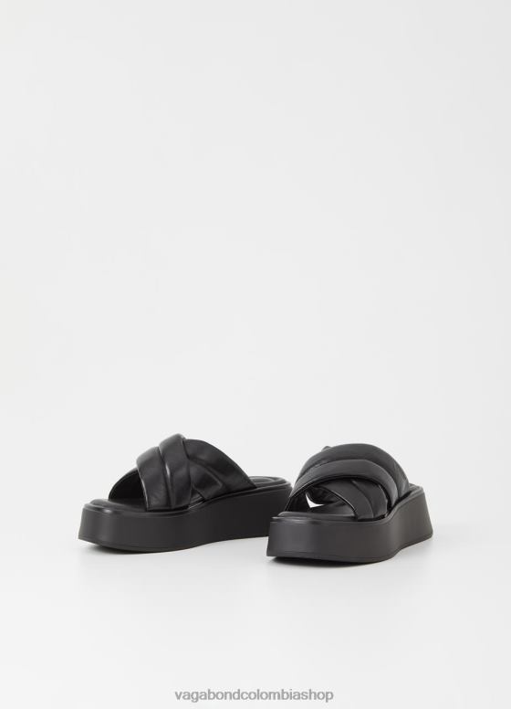 sandalias de corte calzado mujer Vagabond cuero negro 0Z0FT67