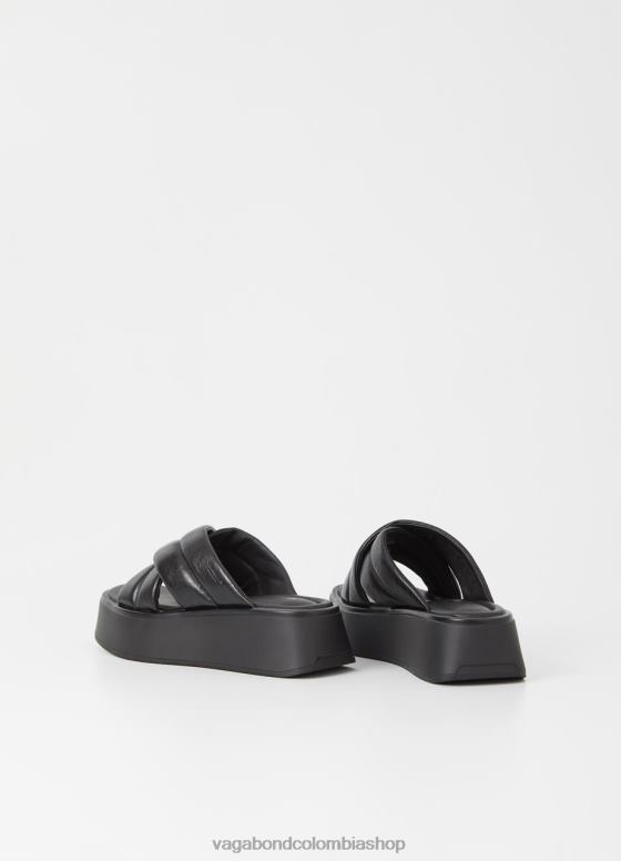 sandalias de corte calzado mujer Vagabond cuero negro 0Z0FT67