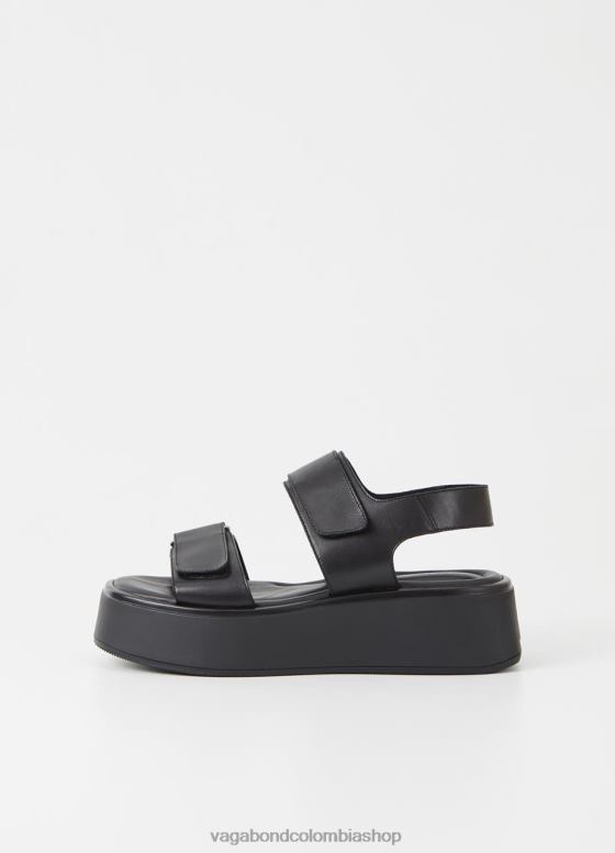 sandalias de corte calzado mujer Vagabond cuero negro 0Z0FT72