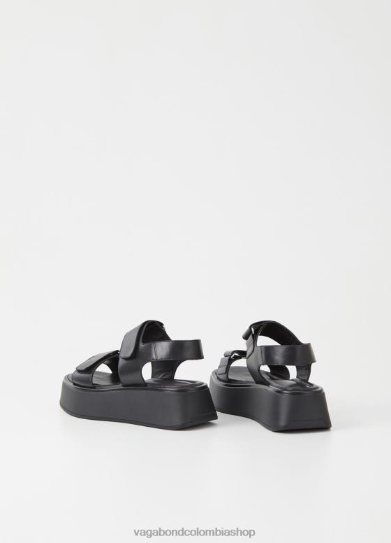 sandalias de corte calzado mujer Vagabond cuero negro 0Z0FT72