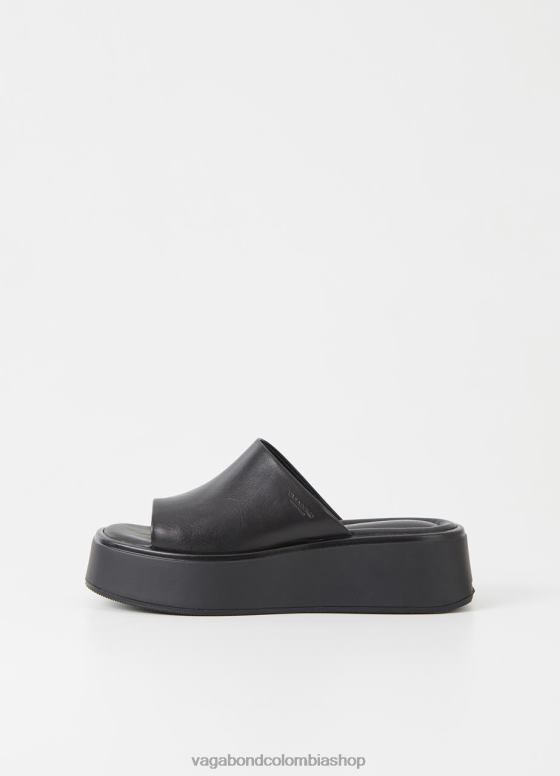 sandalias de corte calzado mujer Vagabond cuero negro 0Z0FT78