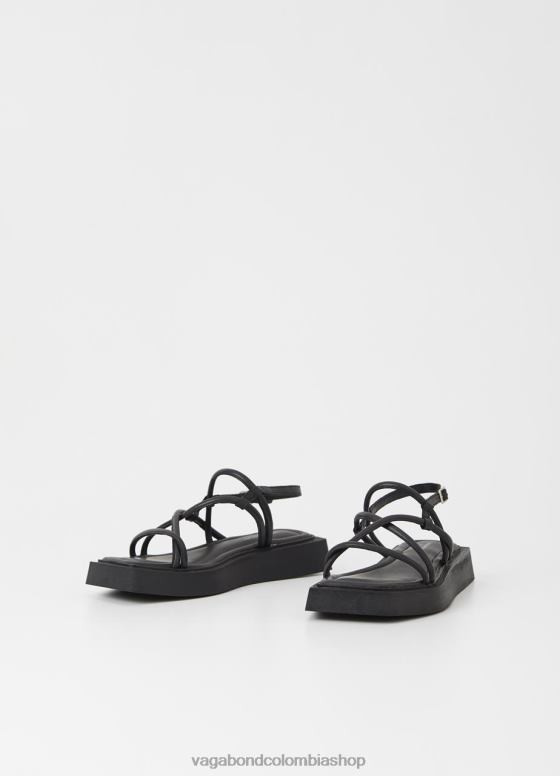 sandalias evy calzado mujer Vagabond cuero negro 0Z0FT69
