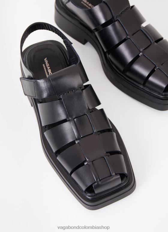 sandalias eyra calzado mujer Vagabond cuero negro 0Z0FT74