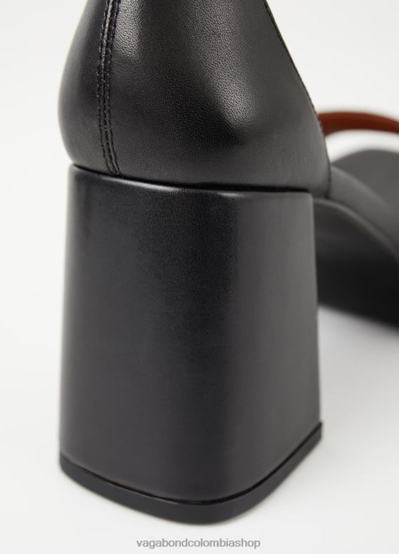 sandalias fiona calzado mujer Vagabond cuero negro 0Z0FT38