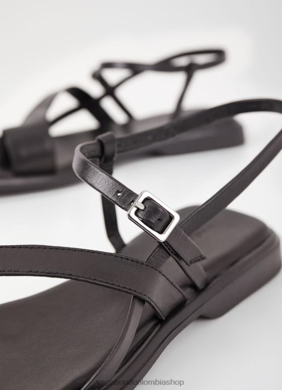 sandalias izzy calzado mujer Vagabond cuero negro 0Z0FT91