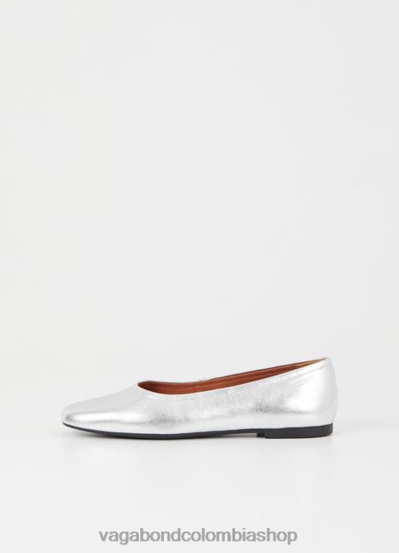 jolín zapatos calzado mujer Vagabond cuero metalizado plata 0Z0FT16