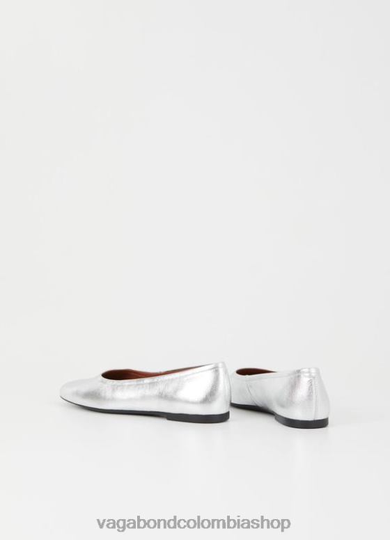jolín zapatos calzado mujer Vagabond cuero metalizado plata 0Z0FT16