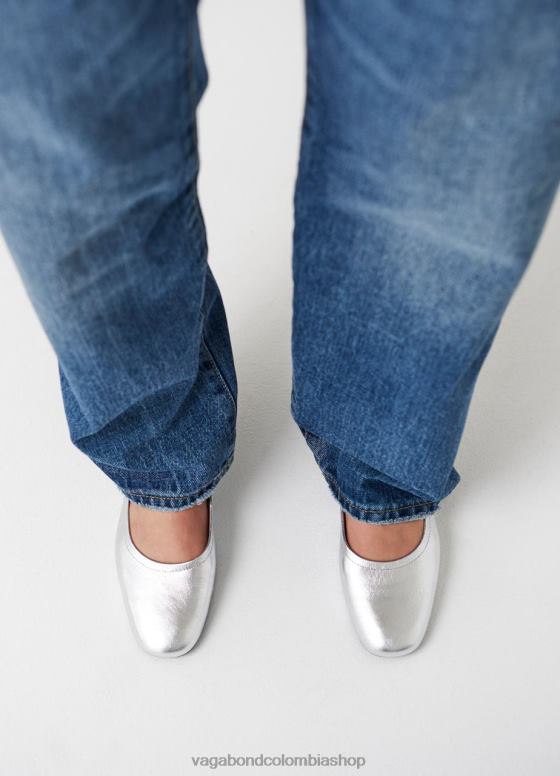 jolín zapatos calzado mujer Vagabond cuero metalizado plata 0Z0FT16