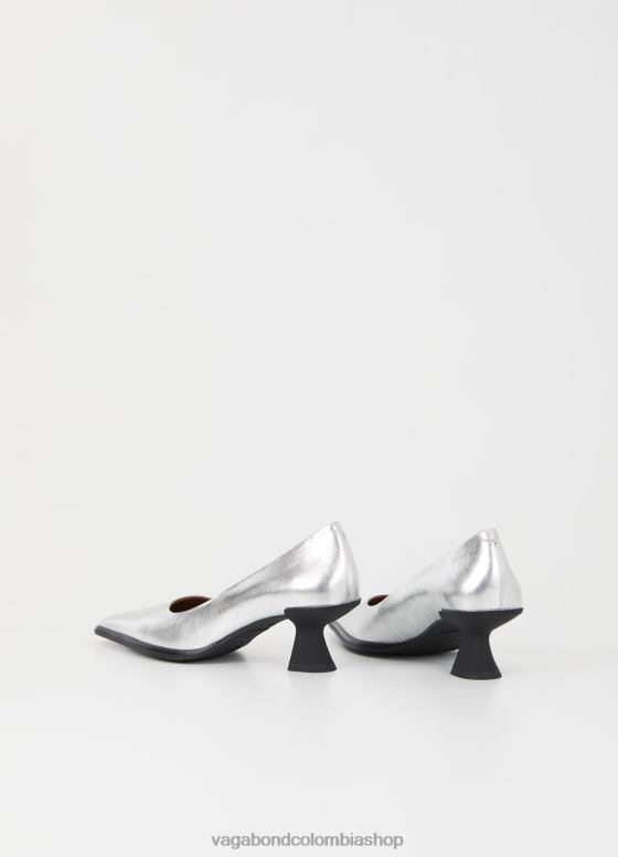 bombas de hasta calzado mujer Vagabond cuero metalizado plata 0Z0FT113
