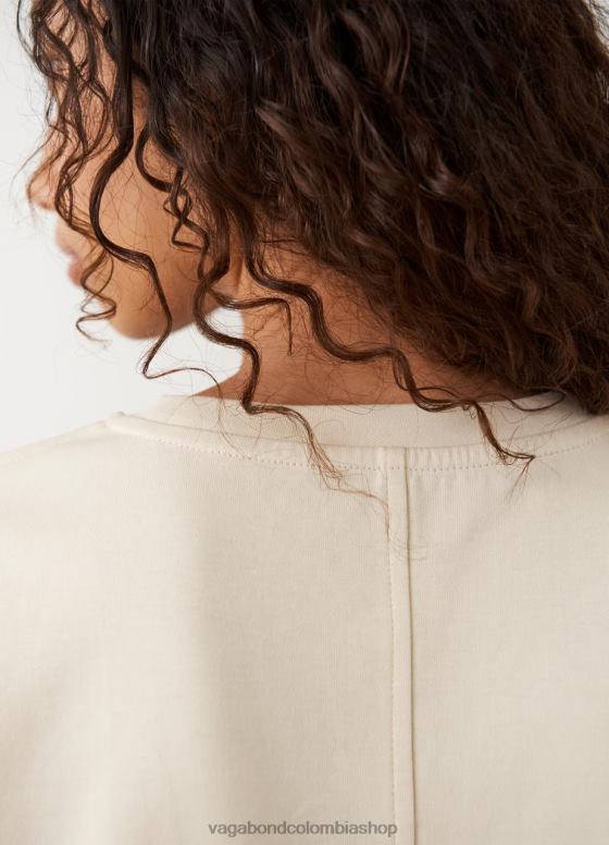 camiseta boxy x micky ho vestir mujer Vagabond textil blanco roto 0Z0FT258